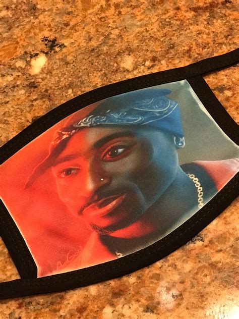 2pac Shakur Face Mask Colorful Reusable Washable Double Layer Etsy