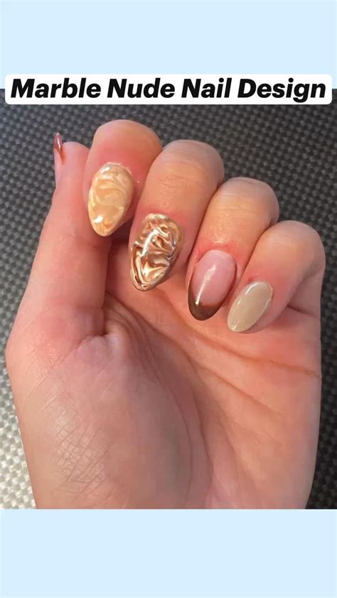 Marble Nude Nail Design Nail Designs Nude Nails Nail Colors