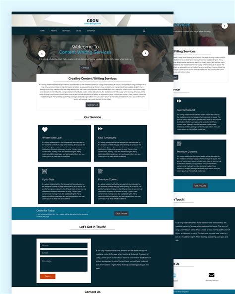 Cron - Content Writer Html Template