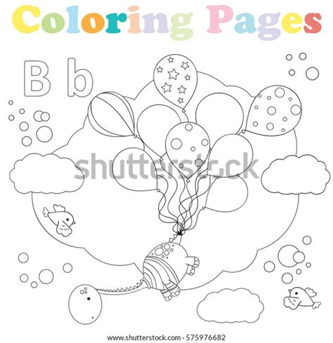 Coloring Page Kids Alphabet Setletter B Stock Vector (Royalty Free ...