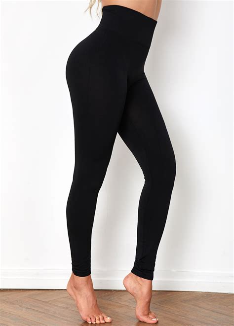 Black High Waist Super Elastic Legging Modlily USD 15 98