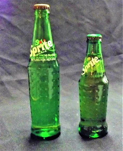 Vintage Sprite 2 Full Soda Bottles, 1970s - 10oz / 1990s- 8oz, by ...