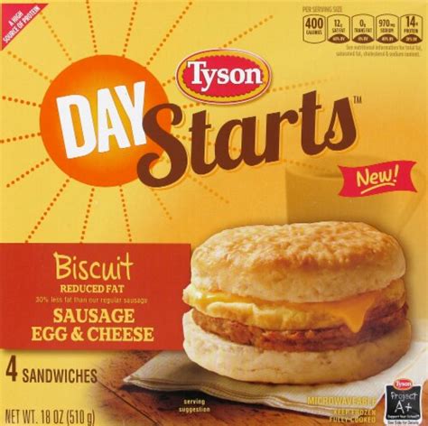 Tyson Sausage Egg Cheese Biscuits 18 Oz Food 4 Less