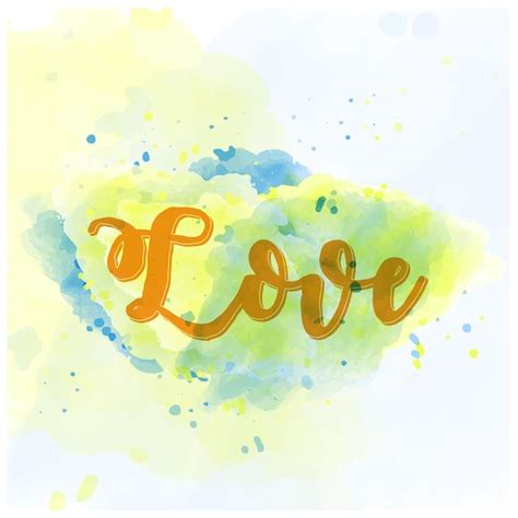 Premium Vector Love Watercolor Painting Editable