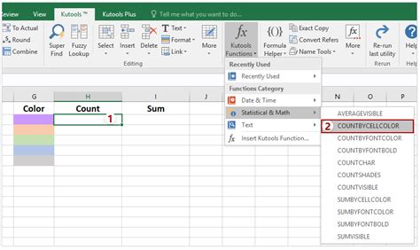 How To Count And Sum Cells Based On Background Color In Excel