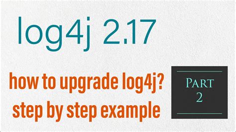 How To Find Log J Version Step By Step Log J Update Example Log J