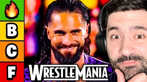 Ranking EVERY Seth Rollins WrestleMania Match WWE Tier Ranking YouTube