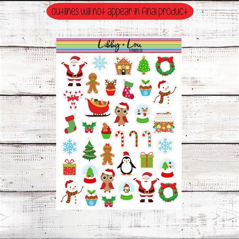 Christmas Planner Stickers Decorative Sticker - Etsy