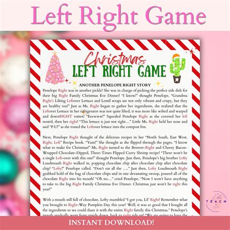 Left Right Game Christmas Activity Kid Pass The Present Group Game