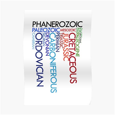 "Phanerozoic aeons, eras, ages" Poster by jezkemp | Redbubble