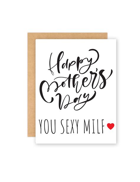 Happy Mothers Day Milf Card Funny Mothers Day Card Etsy 日本