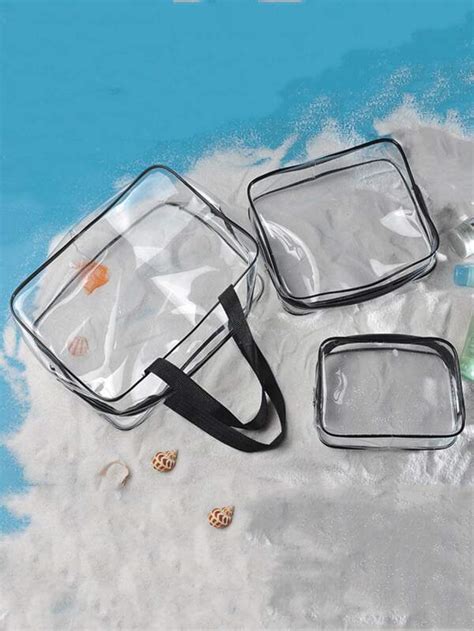 Set De Neceseres Transparentes Para Maquillaje Esenciales Para