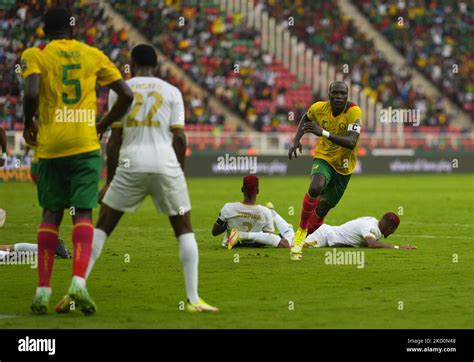 Vincent Aboubakar Of Cameroon Celebrates Scoring Their First Goal