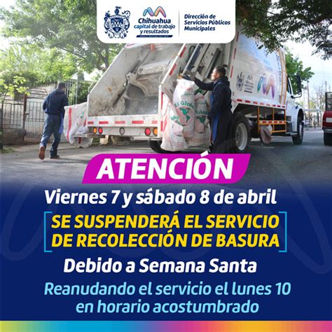 Suspenderán recolección de basura viernes y sábado por Semana Santa