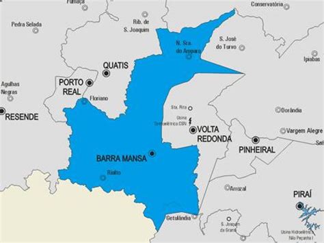 Barra Mansa Municipality Map Map Of Barra Mansa Municipality Brésil