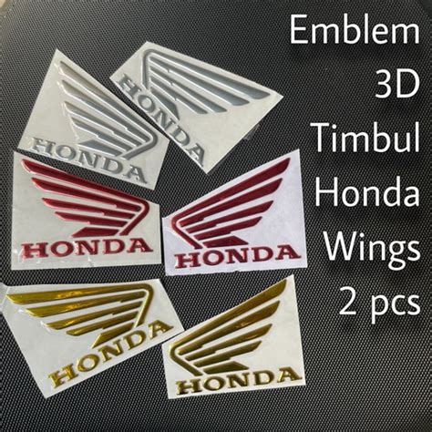 Jual Emblem 3D Timbul Honda Wings Sticker Motor Honda Timbul Logo Sayap