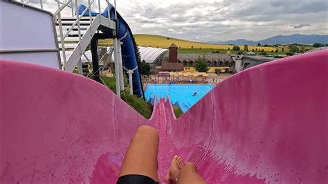 Double Fall Water Slide At Tatralandia YouTube