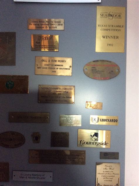 Gallery of metal labels and industrial engraving in Essex