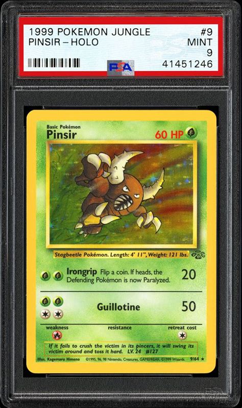 1999 Nintendo Pokemon Jungle Pinsir Holo Psa Cardfacts®