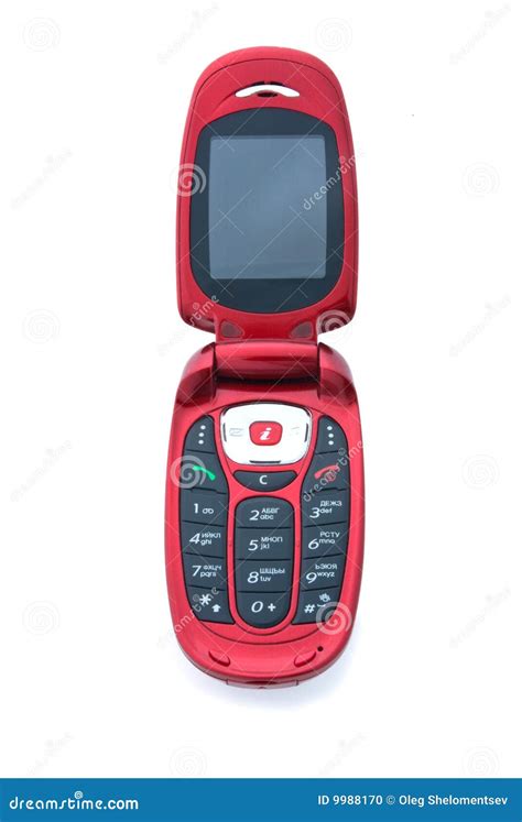 Red Cell Flip Phone. Stock Photo - Image: 9988170