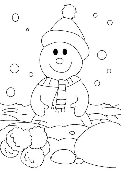 Coloring Pages Snowy Weather Coloring Pages