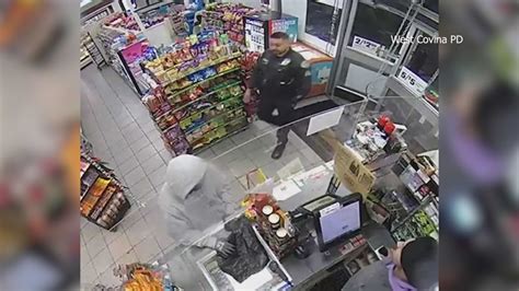 Officer Unknowingly Walks Into 7 Eleven During Armed Robbery In West Covina