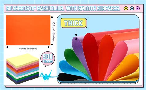 500 Pieces Construction Paper Bulk 12 X 18 School Supplies Lightweight Art