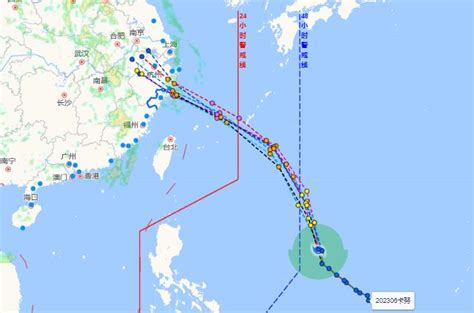 2023年6号台风最新消息路径图 中央气象台最新预测 指向台州 天气网