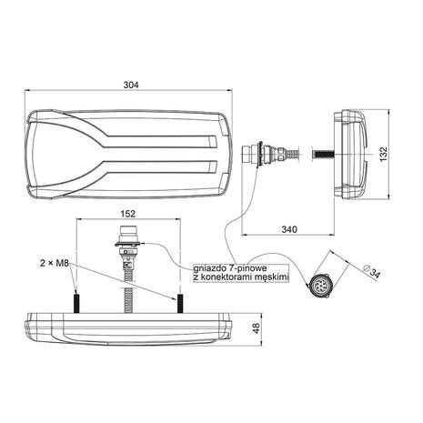 Horpol Led Rear Lamp Left Carmen Lzd Pin Plug Werkenbijlicht