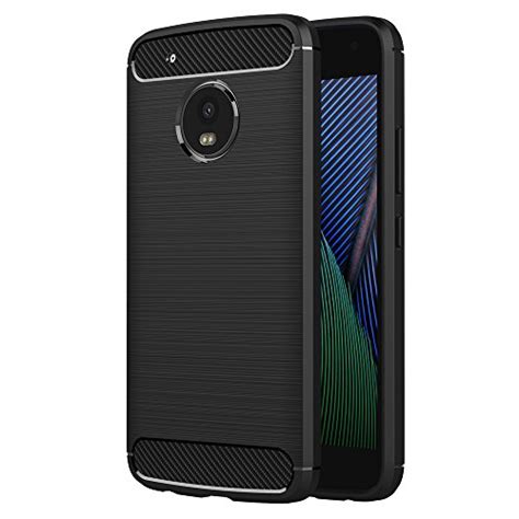 Funda Moto G5 Plus AICEK Negro Silicona Fundas Para Motorola Moto G5