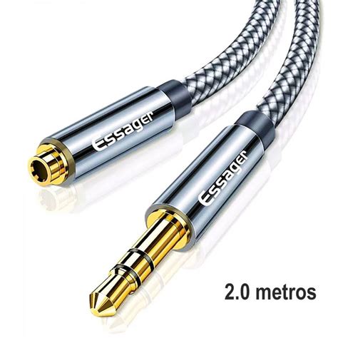 Ripley CABLE EXTENSOR AUDIO STEREO AUDÍFONOS MACHO A HEMBRA 2 METROS