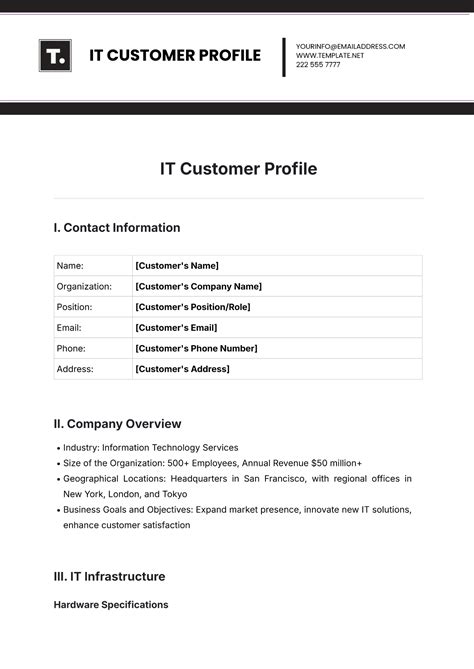 customer profile templates  edit  print