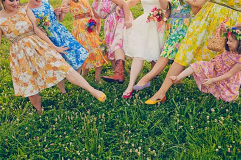 Vintage Floral Bridesmaid Dresses