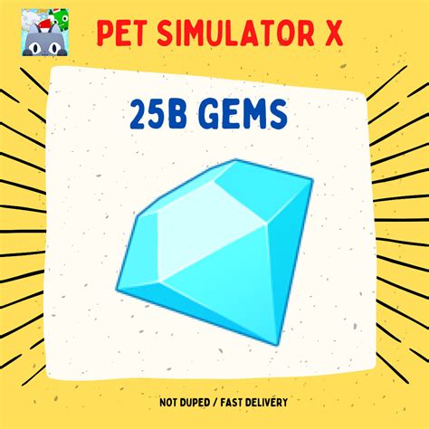 B Gems Diamonds Pet Simulator X Clean Fast Delivery Etsy