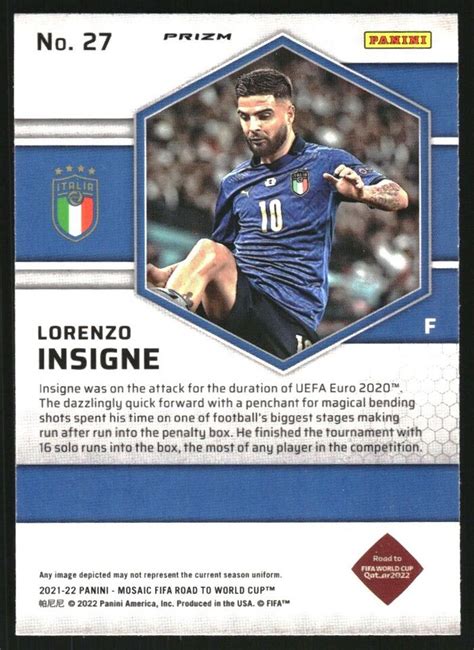 2021 22 Panini Mosaic Road To Fifa World Cup Qatar Mosaic 27 Lorenzo