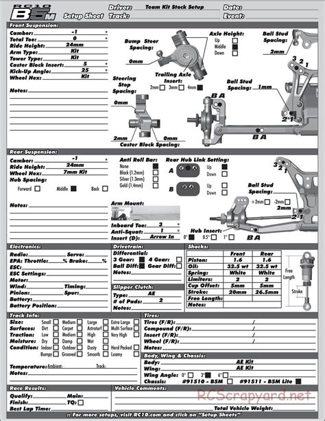 Team Associated Manual Rc B M Factory Lite Rcscrapyard