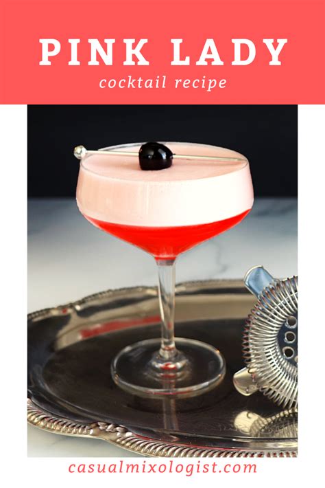 Pink Lady Casual Mixologist Gin Cocktail Recipes Pink Lady