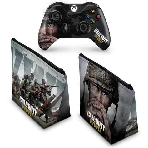 Kit Capa Case E Skin Xbox One Fat Controle Call Of Duty Ww Pop