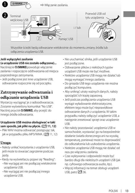 Instructions W Przypadku Nieprawid Owej Pracy Radioodtwarzacza Wyzeruj