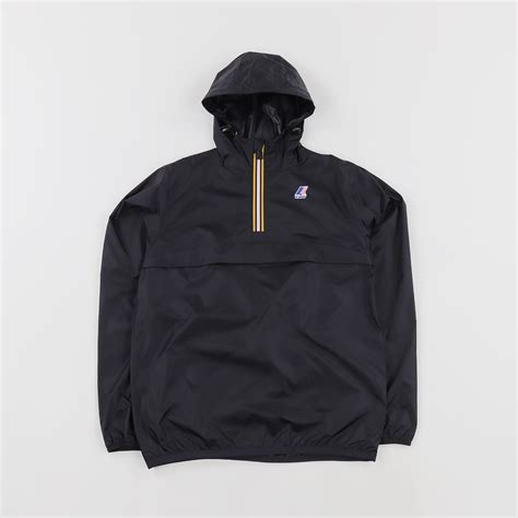 K Way Lightweight Le Vrai Leon 3 0 Pullover Nylon Jacket Black