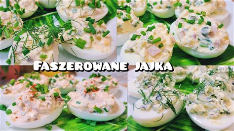 Idealne na Wielkanoc jajka faszerowane suszonymi pomidorami szynką