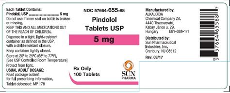 Pindolol Fda Prescribing Information Side Effects And Uses