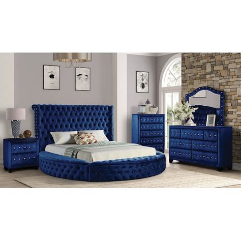 Galaxy Blue Queen Bedroom Set In The Bedroom Sets Department At