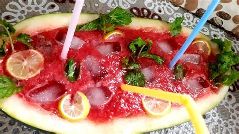 Watermelon Juice Recipe😘 Summer Refreshing Drink🍸🤤 Garmi Se Rahat Dene Wala Thnda Juice 😋