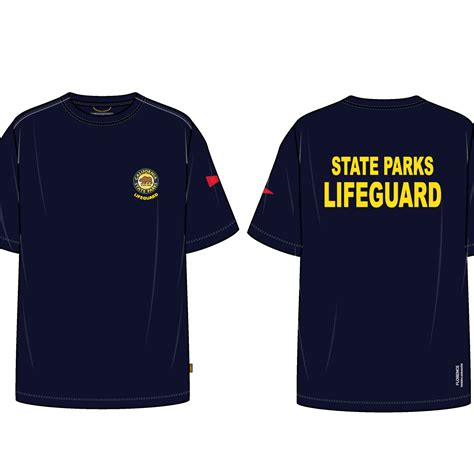 ca state parks lifeguard performance short sleeve lost winds dive shop