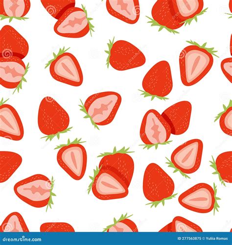 Patrón Sin Costura Dibujado a Mano Con Fresa Sobre Fondo Blanco Para