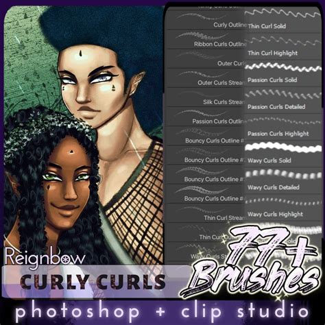 Photoshop Hair Brushes Clip Studio Paint Hair Brushes Etsy