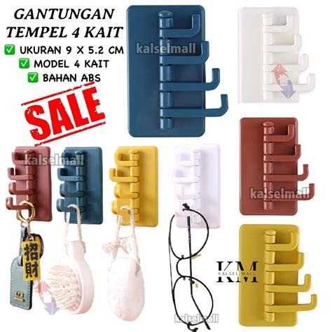 Jual Gantungan Hook Tempel Serbaguna Alat Gantung Pengait Kaitan Kunci