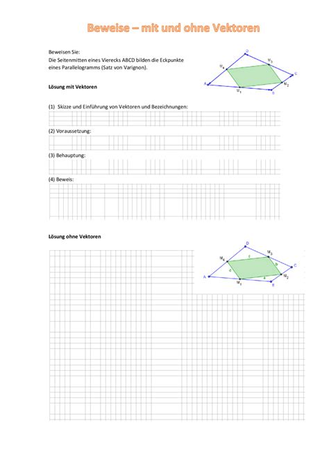 Beweise Mit Und Ohne Vektoren