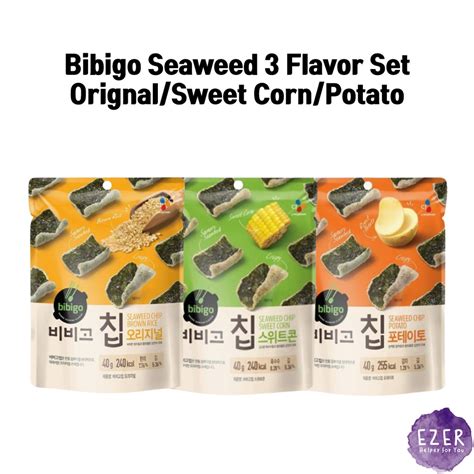 Bibigo Seaweed Chip G Flavors Original Sweet Corn Potato